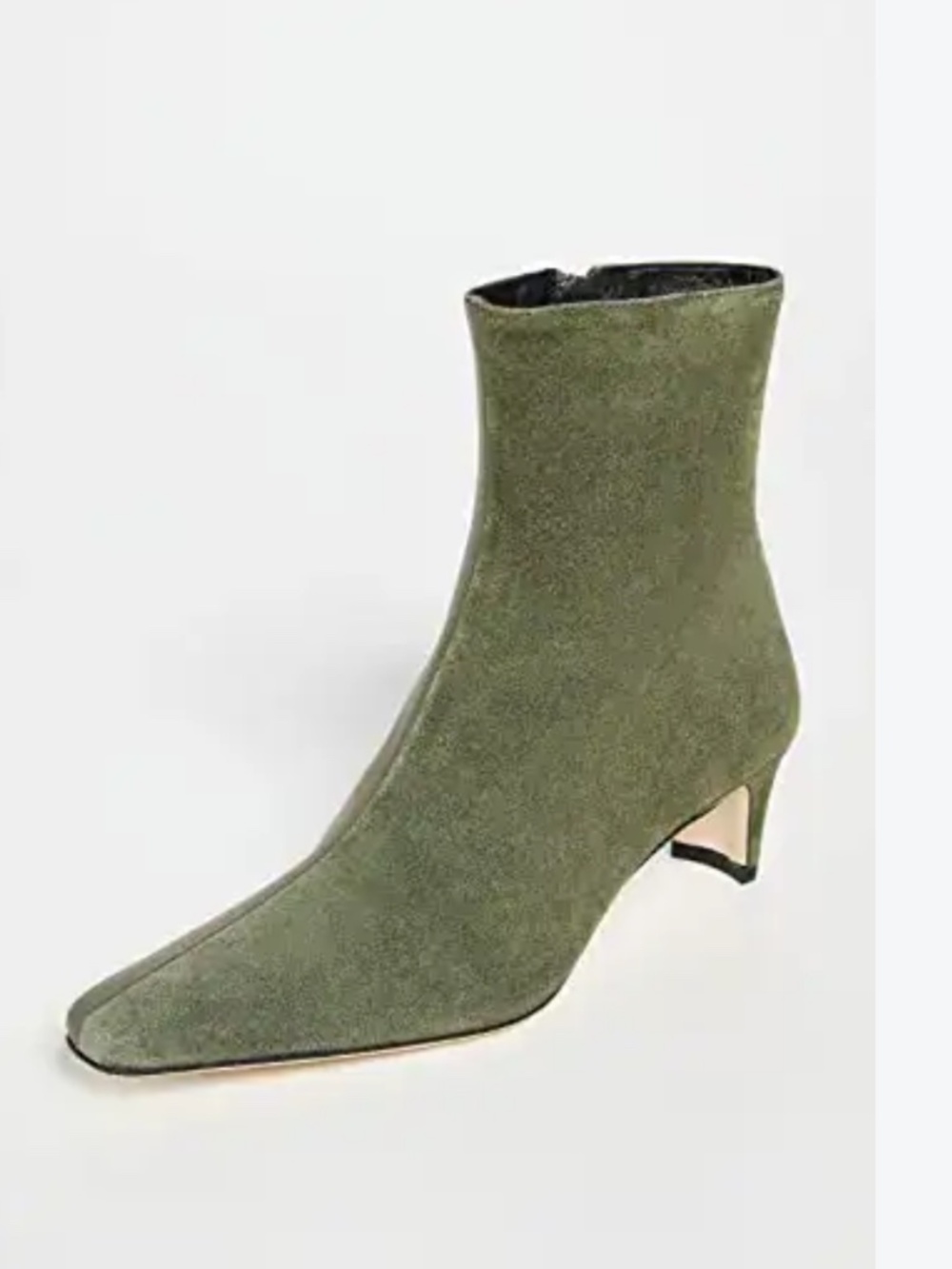 STAUD Wally Ankle Boots in Olive Suede